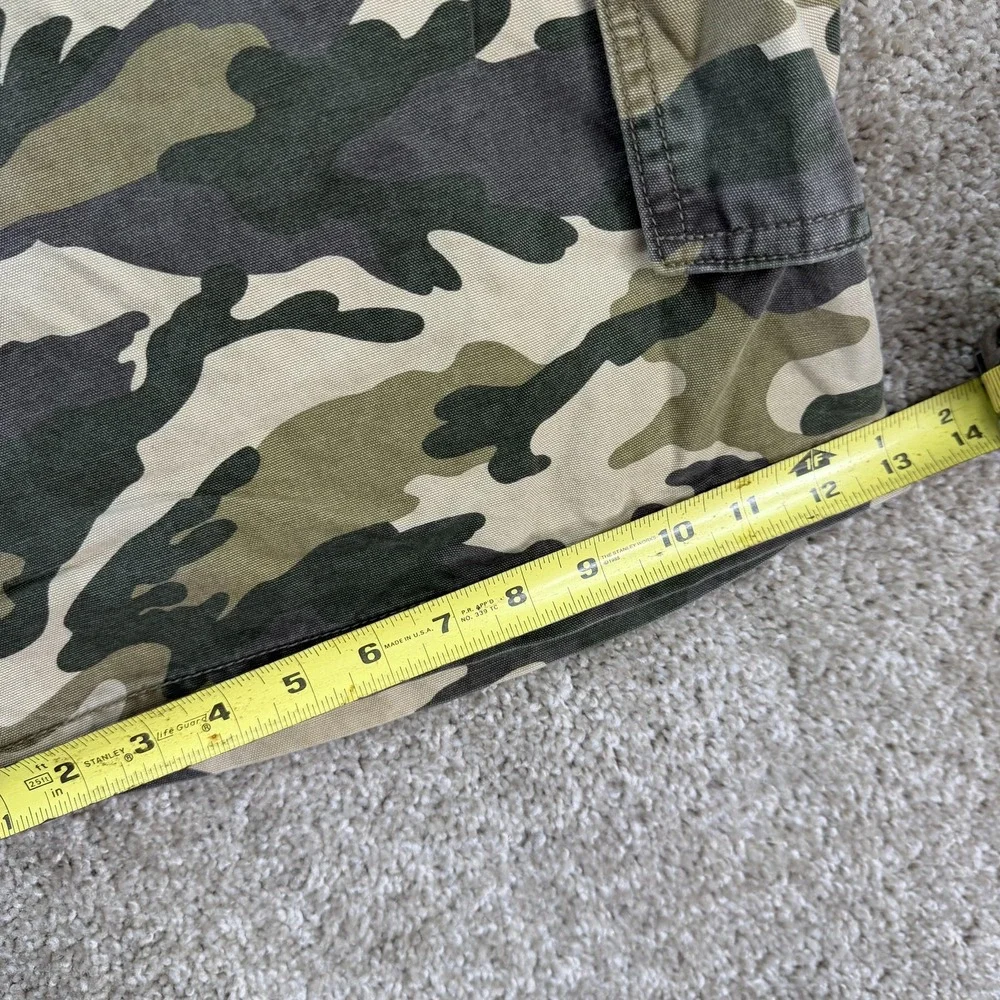 Carhartt Cargo Shorts Mens 42 Green Camo Cotton Canvas Relaxed Fit Workwear